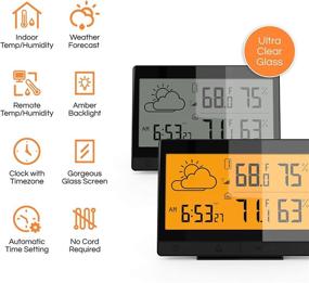 img 3 attached to Ximble Wireless Ambient Weather Station with Humidity Sensors - Accurate Time, Temperature, and Forecast, Remote Outdoor Connectivity, Precision Reliability