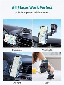 img 3 attached to 📱 VICSEED [2021 Military-Grade] Cell Phone Holder for Car | Never Melt & Fall | Dashboard Windshield Air Vent Mount | Strong Suction | Universal Fit