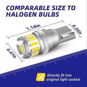 img 2 attached to 🔦 Error-Free 194 LED Bulb 10pcs Pack - Bright White T10 Light Bulbs for Car Interior, License Plate & More