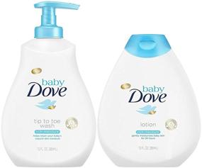 img 1 attached to 👶 Baby Dove Rich Moisture Bundle: Tip to Toe Wash and Lotion, 13 Ounce Each - Optimize Your Baby's Skin Care Routine
