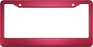 special edition anodized aluminum car license plate frame - dark pink logo