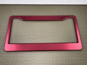 img 2 attached to Special Edition Anodized Aluminum CAR License Plate Frame - Dark Pink