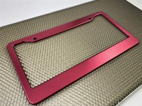 img 3 attached to Special Edition Anodized Aluminum CAR License Plate Frame - Dark Pink