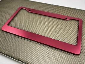 img 1 attached to Special Edition Anodized Aluminum CAR License Plate Frame - Dark Pink