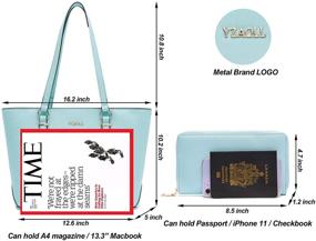 img 1 attached to IceBlue Women's Purses and Handbags with Matching Shoulder Straps - Including Wallets