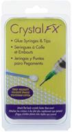 🔧 the beadsmith glue syringes - crystalfx: perfect precision adhesive for crystals, rhinestones, stones, gems & jewels - 4 syringes, 4 tips, 2 caps – ideal for thick viscosity glues! logo