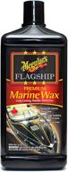 32 fluid ounces of meguiar's flagship premium marine wax for better boat maintenance logo