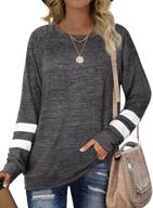 👕 geifa women's color block crewneck sweatshirts long sleeve tunic tops - stylish sweaters for enhanced seo logo