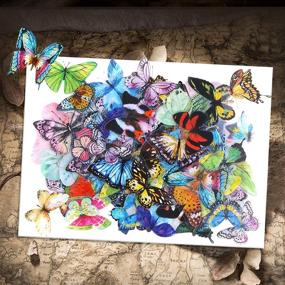 img 4 attached to Vintage Butterfly PET Transparent Stickers Set 🦋 - 240 PCS for Scrapbooking, DIY Crafts & Laptops