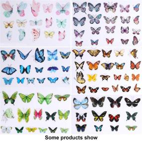 img 3 attached to Vintage Butterfly PET Transparent Stickers Set 🦋 - 240 PCS for Scrapbooking, DIY Crafts & Laptops