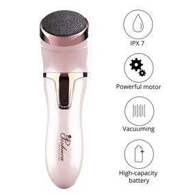 img 1 attached to Разносите пуха ваших ног с помощью набора для педикюра Poshieca Electric Foot Callus Remover: два режима скорости, беспроводной и перезаряжаемый для профессиональных результатов в SPA - идеальный подарок!