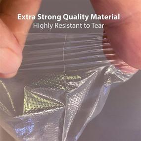 img 3 attached to 🧤 ProtectX 500-Pack Clear PE Disposable Gloves: Food Handling, Transparent High Density Polyethylene, One Size Fits All - Optimal Protection Guaranteed