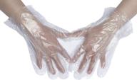 🧤 protectx 500-pack clear pe disposable gloves: food handling, transparent high density polyethylene, one size fits all - optimal protection guaranteed logo