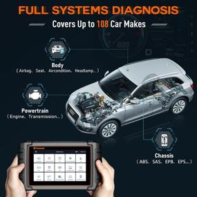 img 1 attached to Сканер диагностики автомобилей Foxwell NT809 All System - Комплексное автомобильное OBD2 сканирование с 28 сбросами, сбросом ABS, BMS, сбросом масла, DPF, TPMS - Включает портативный кейс