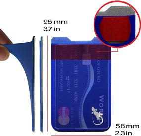 img 2 attached to 📱 Геоко Тревел Тех Синий Телефонный Кошелек на клей - Стойкий синий кошелек-чехол для всех смартфонов - Телефонный чехол-кошелек с синим цветом