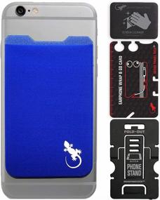 img 4 attached to 📱 Gecko Travel Tech Blue Phone Wallet Adhesive - Secure Blue Case Wallet for All Smartphones - Cellphone Case Wallet in Blue