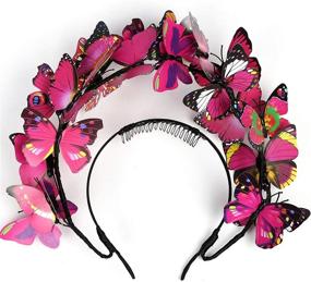 img 3 attached to 🦋 Coucoland Butterfly Fascinator Headband: Enhancing Women's Accessories with Style and Elegance