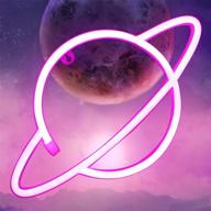 🪐 vibrant pink led planet neon signs: wall decor for home, kids room, bar & more! battery/usb operated saturn lamp lights up your space for festive party, christmas, wedding - in stunning pink! логотип