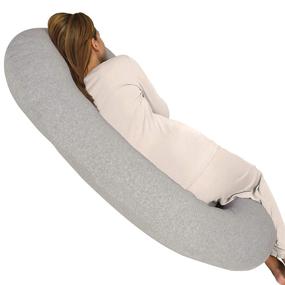 img 3 attached to Heather Gray Leachco Snoogle Chic Jersey Total Body Pillow