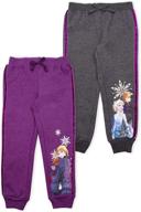 👧✨ disney 2 pack joggers pajamas: cute toddler girls' clothing set for comfortable pants & capris logo