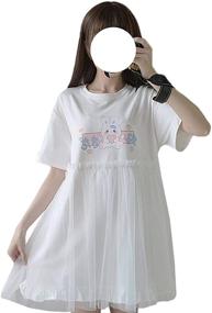 img 2 attached to 👚 Japanese Lovely T-Shirt Girls' Clothing: Trendy Summer Dresses Collection