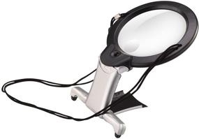 img 1 attached to 🔍 Hands-Free Reading Magnifier Necklace: 2.5X to 6X LED Lighted Lens for Seniors, Embroidery, Jewelry - Magnify with Ease!