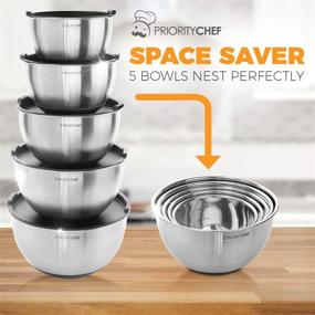 img 3 attached to PriorityChef Capacity Stainless Silicone Stackable