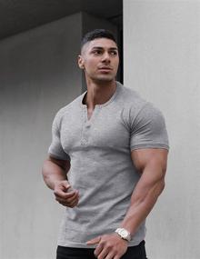 img 3 attached to Футболка COOFANDY Muscle Henley для тренировок