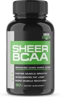 капсулы bcaa от sheer strength labs - стимулируют рост мышц с дополнительной силой 1,950 мг разветвленных аминокислот - удобные 90 капсул из растительного сырья, достаточно на 30 дней логотип