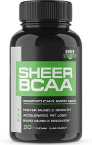 img 3 attached to Капсулы BCAA от Sheer Strength Labs - стимулируют рост мышц с дополнительной силой 1,950 мг разветвленных аминокислот - удобные 90 капсул из растительного сырья, достаточно на 30 дней