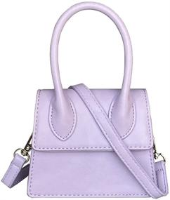 img 4 attached to Stylish Faux Leather Women's Clutch Purse with Crossbody Chain - Mini Bag for Versatile Use