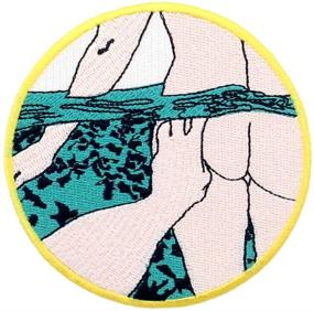 img 4 attached to 🏊 Swimming Patch Embroidered Applique Iron-On Sew-On Emblem for Underwater Enthusiasts