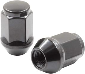 img 1 attached to 🔧 Enhance your Wheels with a Set of 20 Black Lug Nuts - 1/2 UNF, Closed End Bulge Acorn Style, 1.38" Long Cone Seat, 19mm (3/4") Hex