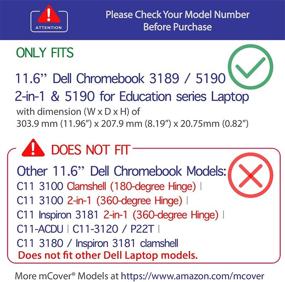 img 2 attached to 📦 mCover Hard Shell Case for Dell Chromebook 11 5190 3189 series Education or 2-in-1 Laptop - Green (Not Compatible with 210-ACDU / 3120/3180 series)