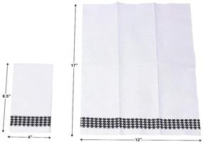 img 3 attached to 🍽 Linen Feel Disposable Napkins, Cloth Like, 100 Pack, Party and Dinner Napkins with Houndstooth Pattern - Perfect for Kitchen and Events