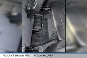 img 3 attached to Custom Fit 3rd Row Maxliner Floor Mats in Black for 2020-2021 Ford Explorer with 2nd Row Bucket Seats