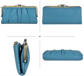 img 1 attached to Leather Wallets Compact Bifold Clutch Women's Handbags & Wallets in Wallets