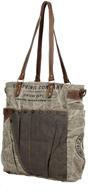 myra bag: stylish upcycled canvas shoulder handbags & wallets for women's totes logo