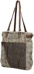 img 4 attached to Myra Bag: Stylish Upcycled Canvas Shoulder Handbags & Wallets for Women's Totes