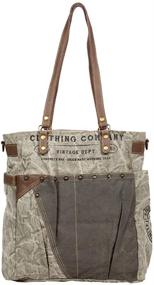 img 1 attached to Myra Bag: Stylish Upcycled Canvas Shoulder Handbags & Wallets for Women's Totes