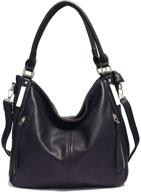 👜 ab earth large designer pu leather women handbags hobo shoulder bags - stylish ladies purse and bag, h004 logo