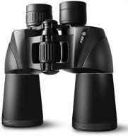 🔭 aaji 10x50 binoculars: waterproof fogproof hd adults binoculars with low light night vision, clear fmc bak4 prism lens for birds watching, hunting, traveling - black color logo