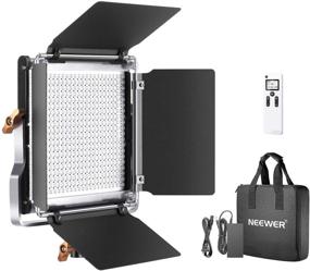 img 4 attached to 🎥 Neewer Advanced 2.4G 480 LED Video Light: Dimmable Bi-Color Panel with 2.4G Remote, LCD Screen - Ideal for Portrait & Product Photography, Studio Video Shooting - Metal U Bracket & Barndoor Included