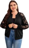 πΈ floerns women's floral sleeve baseball jacket - fashionable women's clothing and coats/vests logo