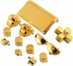 img 3 attached to Chrome Gold Plating Full Buttons Mod Kits - L1 L2 R1 R2 Replacement Trigger Buttons Kit for Sony Playstation 4 PS4 Controller 4 (with 2 Springs)