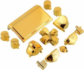 img 4 attached to Chrome Gold Plating Full Buttons Mod Kits - L1 L2 R1 R2 Replacement Trigger Buttons Kit for Sony Playstation 4 PS4 Controller 4 (with 2 Springs)