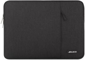 img 4 attached to 🔒 MOSISO Laptop Sleeve Bag for MacBook 12 inch A1534 - Polyester Vertical Case with Pocket, Black