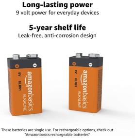 img 2 attached to 🔋 Long-lasting 9 Volt Amazon Basics Batteries - Easy-to-Open 8 Pack, 5-Year Shelf Life