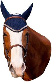 img 1 attached to 🐴 Stylish Equine Couture Fly Bonnet featuring Lurex Rope for Optimal Performance