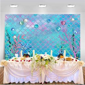 img 1 attached to 🧜 Avezano Mermaid Birthday Background: Captivating 7x5ft Under The Sea Newborn Princess Backdrop – Perfect for Photography, Coral Shell Baby Shower Party Decoration Supplies